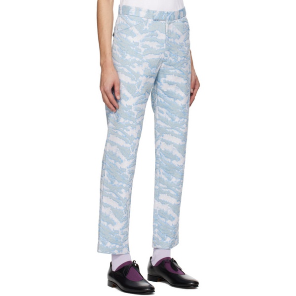  안나수이 Anna Sui SSENSE Exclusive Blue & White Trousers 241894M191000