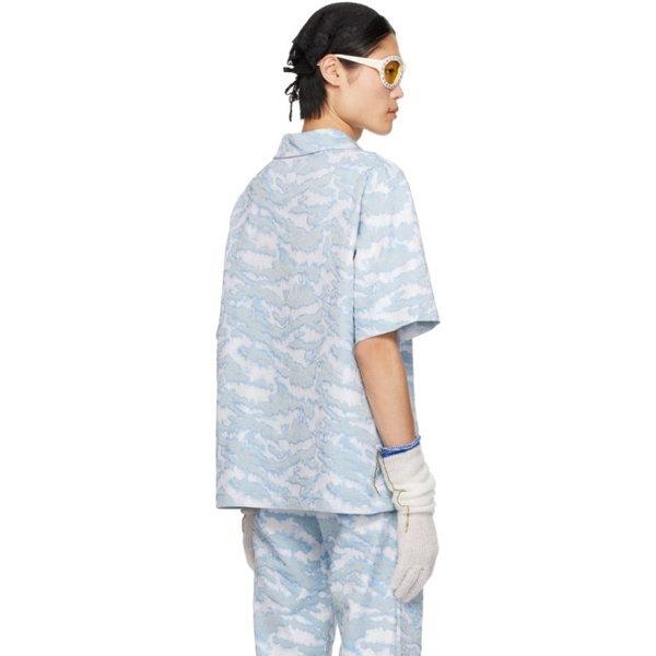  안나수이 Anna Sui SSENSE Exclusive Blue & White Shirt 241894M192003