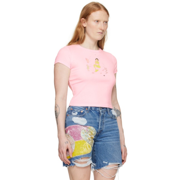  안나수이 Anna Sui Pink Mermaid T-Shirt 241894F110010