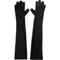 안나수이 Anna Sui SSENSE Exclusive Black Satin Long Gloves 231894M135000