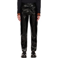 안나수이 Anna Sui SSENSE Exclusive Black Leather Pants 222894M191004