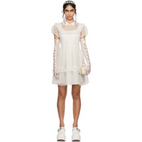 안나수이 Anna Sui SSENSE Exclusive White Ruffled Minidress 242894F052000