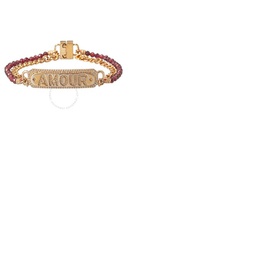 Apm Monaco A모우 MOUR Chain And Bead Crystal Bracelet AB3875XGAY
