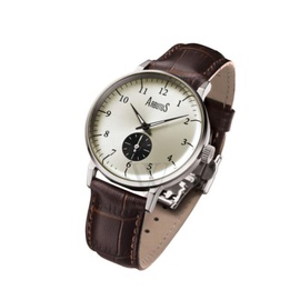 Arbutus MEN'S Classic Genuine Leather Beige Dial Watch AR804SIF