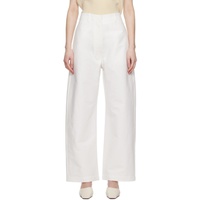 아치 더 Arch The White Relaxed-Fit Trousers 231373F087020