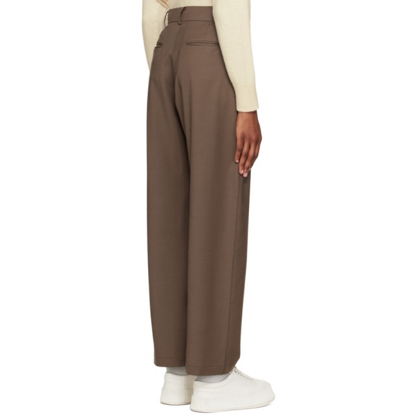  아치 더 Arch The Brown Straight-Leg Trousers 222373F087016