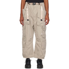 Archival Reinvent Beige Belted Cargo Pants 232701M188011