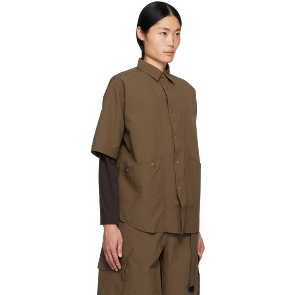  Archival Reinvent Brown Layered Shirt 241701M192001