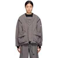Archival Reinvent Gray Layered Jacket 241701M180005