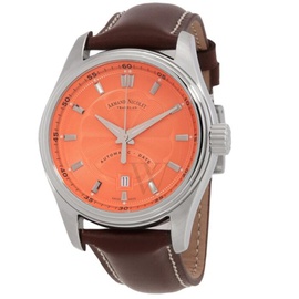 Armand Nicolet MEN'S MH2 Leather Salmon Dial Watch A640A-SM-P140MR2