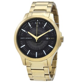 Armani Exchange MEN'S Hampton Stainless Steel Black Dial Watch AX2443