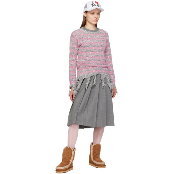  애슐리 윌리엄스 Ashley Williams Multicolor Frayed Sweater 241927F096001