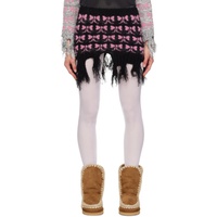 애슐리 윌리엄스 Ashley Williams Black & Pink Frayed Miniskirt 241927F090003