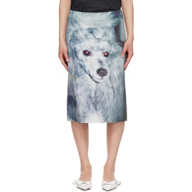 애슐리 윌리엄스 Ashley Williams Black & Blue Poodle Midi Skirt 241927F092002