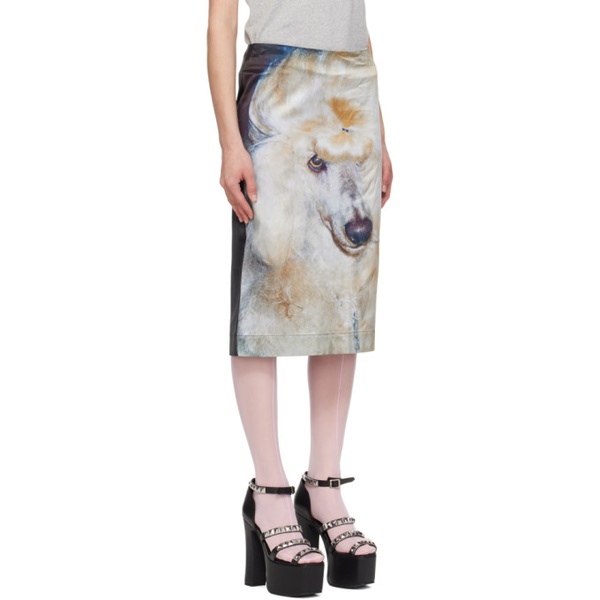  애슐리 윌리엄스 Ashley Williams 오프화이트 Off-White & Black Poodle Midi Skirt 241927F092001