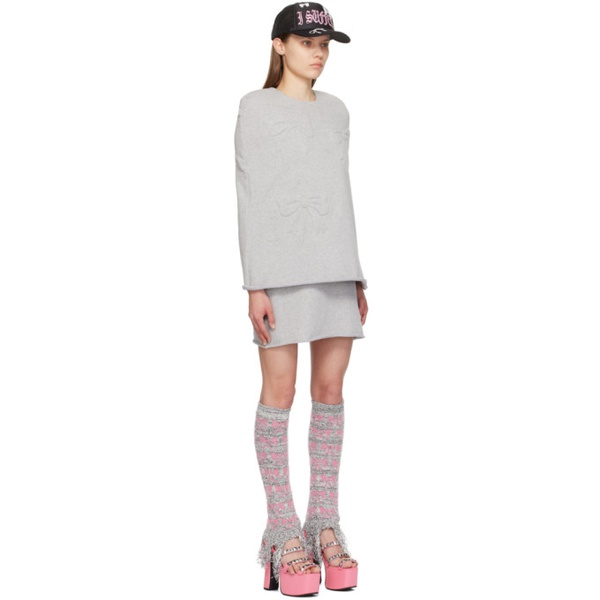  애슐리 윌리엄스 Ashley Williams Gray 3D Bow Minidress 241927F052002