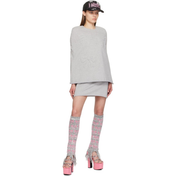  애슐리 윌리엄스 Ashley Williams Gray 3D Bow Minidress 241927F052002