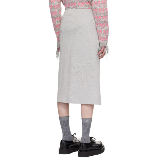  애슐리 윌리엄스 Ashley Williams Gray 3D Bow Midi Skirt 241927M193002