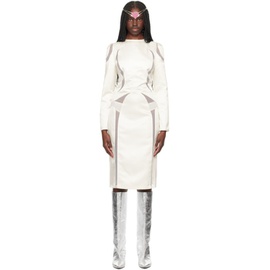애슐리 윌리엄스 Ashley Williams SSENSE Exclusive White Paneled Midi Dress 242927F054001