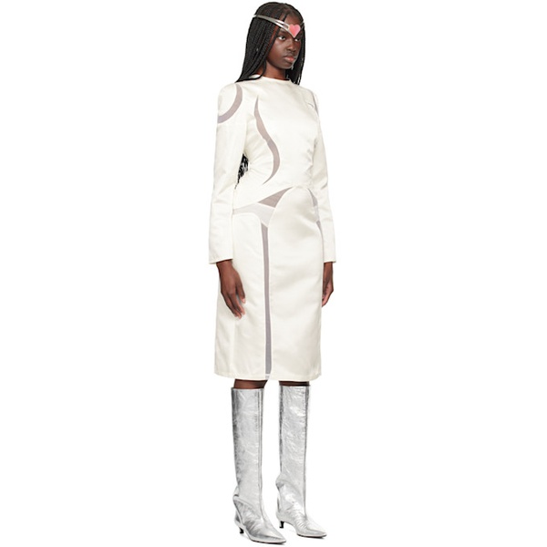  애슐리 윌리엄스 Ashley Williams SSENSE Exclusive White Paneled Midi Dress 242927F054001