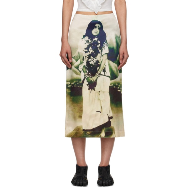  애슐리 윌리엄스 Ashley Williams Green Printed Midi Skirt 241927F092000