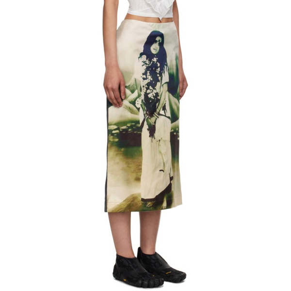  애슐리 윌리엄스 Ashley Williams Green Printed Midi Skirt 241927F092000