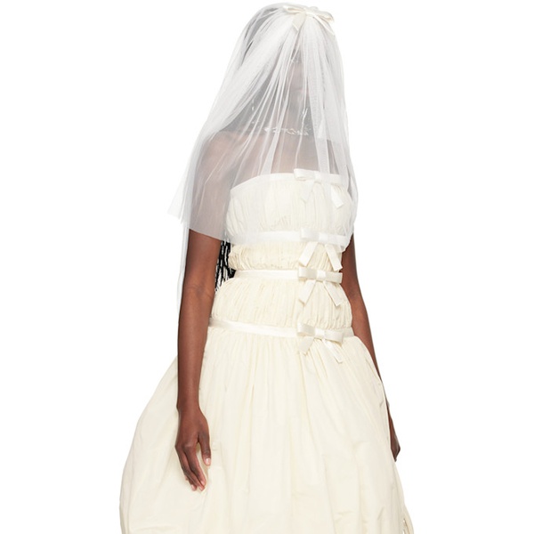  애슐리 윌리엄스 Ashley Williams SSENSE Exclusive White Bow Veil 242927F018001