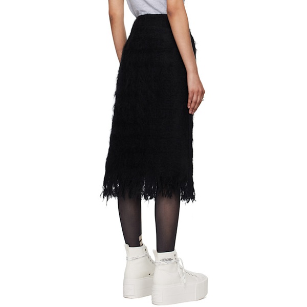  애슐리 윌리엄스 Ashley Williams Black Applique Midi Skirt 241927F092004