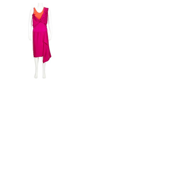  Atlein Ladies Purple Draped Satin And Crepe Dress R112192 TB86-C0867