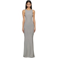 Atlein Gray Bias Maxi Dress 241302F055003