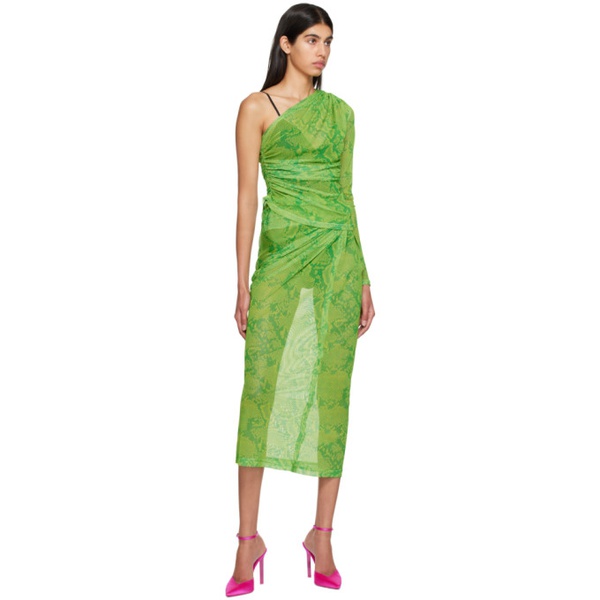  Atlein Green Printed Midi Skirt 231302F092005