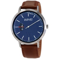 August Steiner MEN'S Leather Blue Dial Watch AS8294TN-S