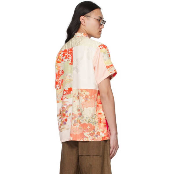  Aviva Jifei Xue White & Red Patchwork Shirt 241201M192001