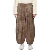Aviva Jifei Xue Brown Cocoon Shape Trousers 241201M191004