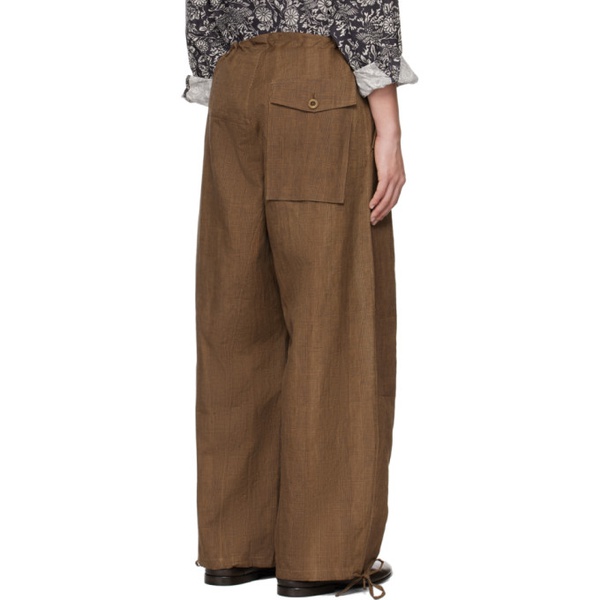  Aviva Jifei Xue Brown Drawstring Trousers 241201M191002