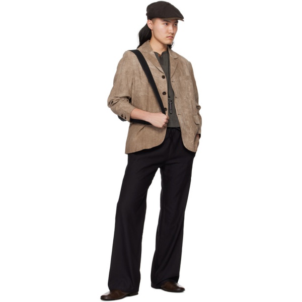  Aviva Jifei Xue Black Drawstring Trousers 241201M191001