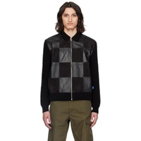 어웨이크 뉴욕 Awake NY Black Checkered Leather Jacket 241469M200005