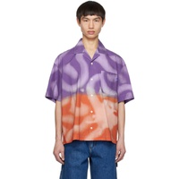 어웨이크 뉴욕 Awake NY Purple & Orange Dip-Dyed Shirt 232469M192007