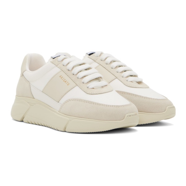  악셀 아리가토 Axel Arigato White & Beige Genesis Vintage Sneakers 232307F128008