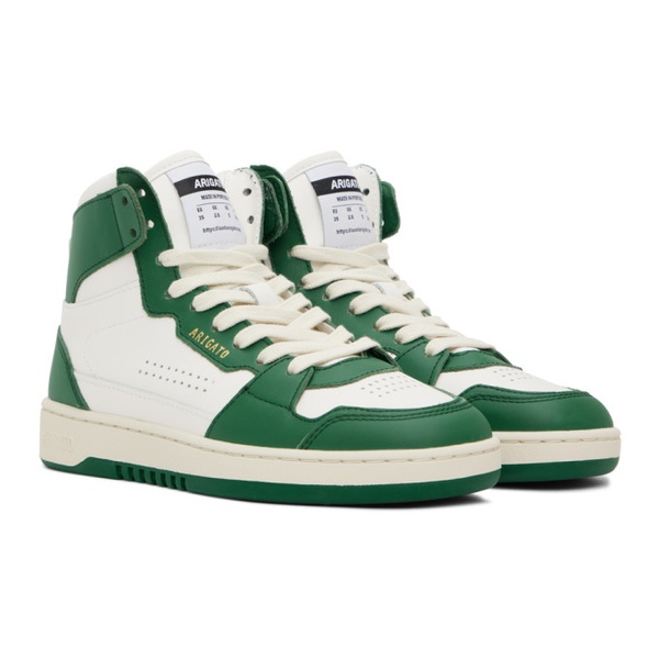  악셀 아리가토 Axel Arigato White & Green Dice Hi Sneakers 231307F127006