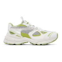 악셀 아리가토 Axel Arigato White & Green Marathon Runner Sneakers 231307F128047
