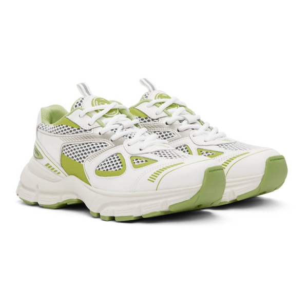  악셀 아리가토 Axel Arigato White & Green Marathon Runner Sneakers 231307F128047