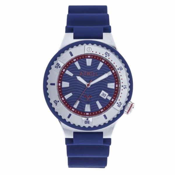  Axwell MEN'S Summit Silicone Blue Dial Watch AXWAW108-2