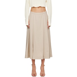 Aya Muse Beige Vosa Midi Skirt 232188F092008