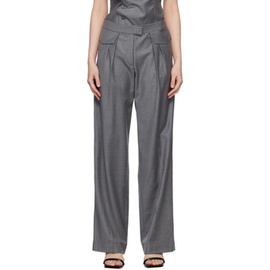 Aya Muse Gray Grio Trousers 231188F111028