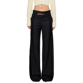 Aya Muse Black Pleated Trousers 232188F087021