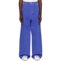 B1ARCHIVE Blue Wide Leg 5 Pocket Jeans 241198M186002