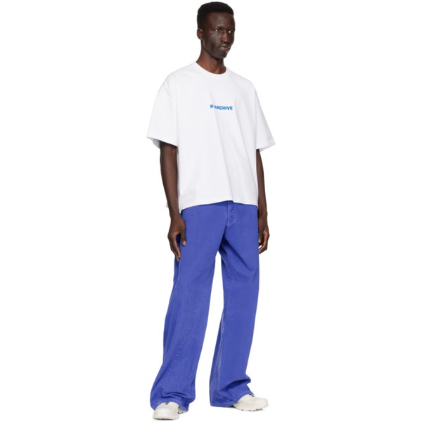  B1ARCHIVE Blue Wide Leg 5 Pocket Jeans 241198M186002