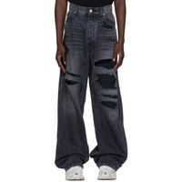 B1ARCHIVE Black Wide Leg 5 Pocket Jeans 241198M186005