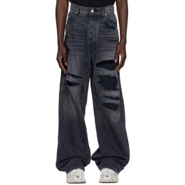 B1ARCHIVE Black Wide Leg 5 Pocket Jeans 241198M186005
